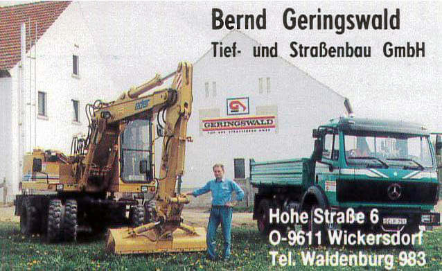 erste Visitenkarte Bernd Geringswald